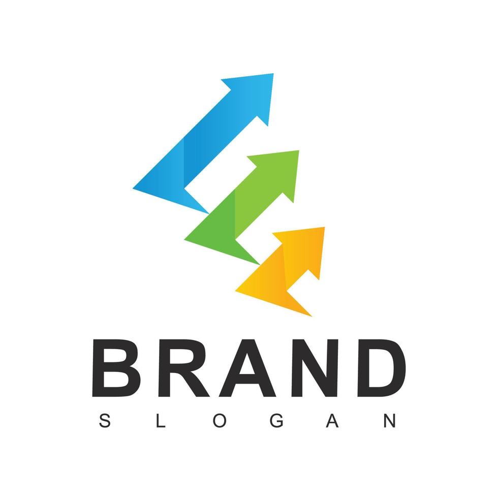 företag logotyp mall, tillväxt Diagram ikon vektor