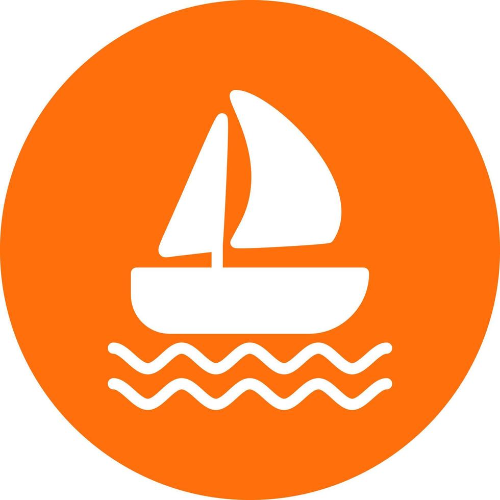 Segelboot-Vektor-Icon-Design vektor