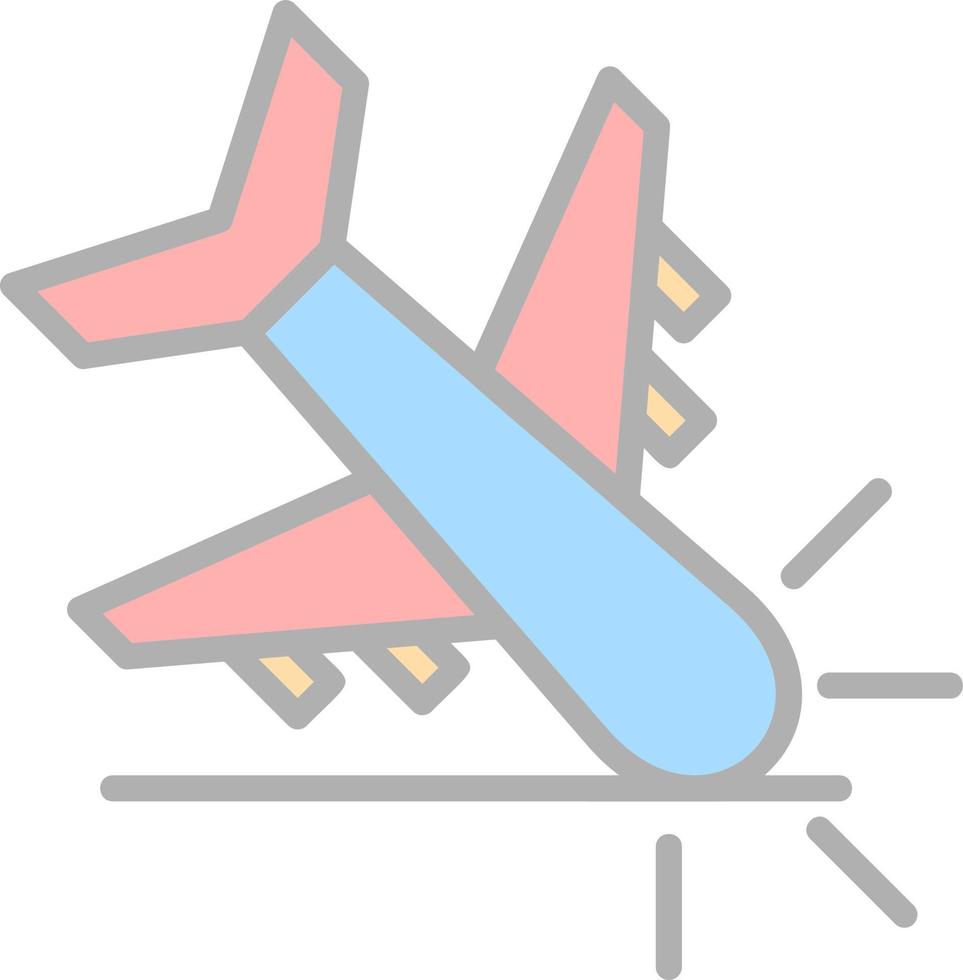 flygplan krascha vektor ikon design