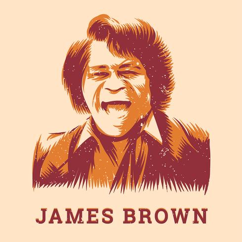 James Brown Vintage Pooster Gratis Vector