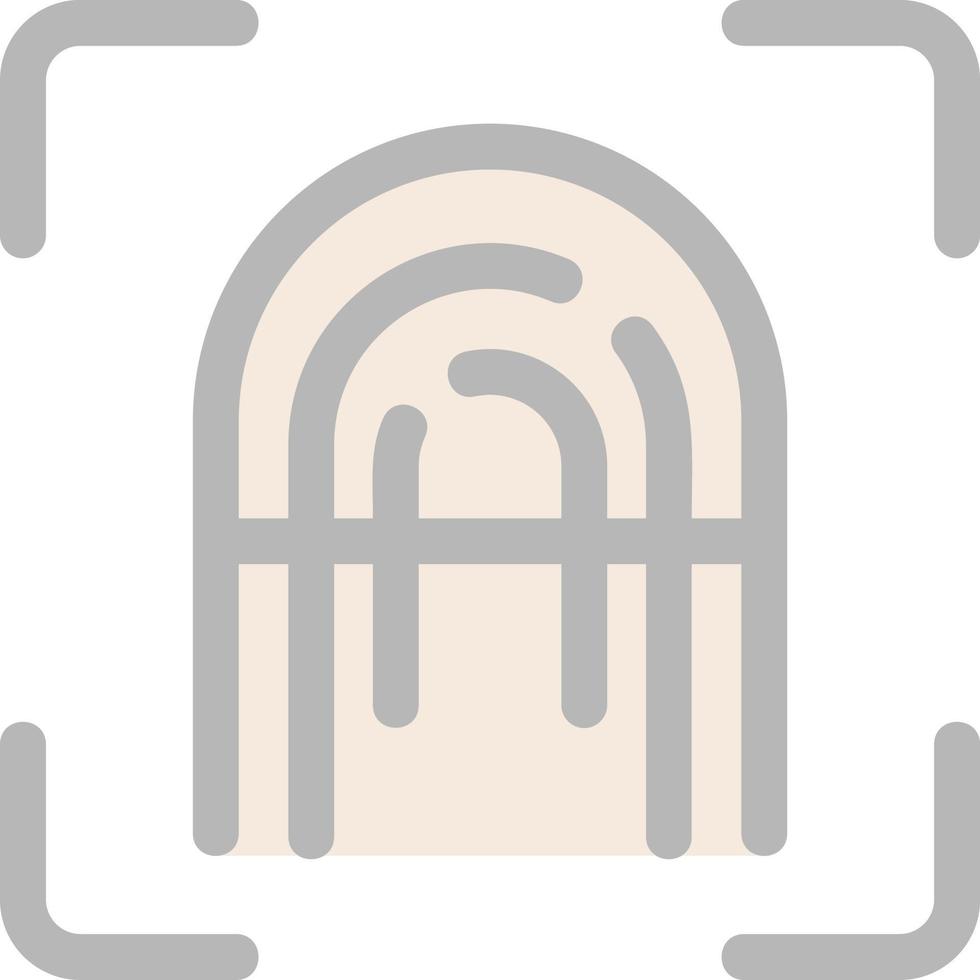 Fingerabdruck-Scan-Vektor-Icon-Design vektor