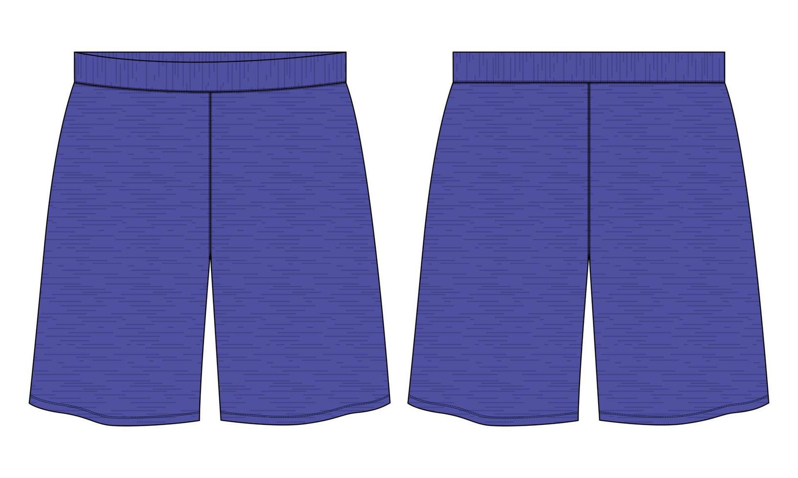 Sweat Jersey Shorts Hose Vektor Mode flache Skizzenvorlage.