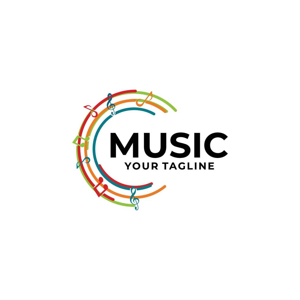 musik logotyp ikon vektor isolerade
