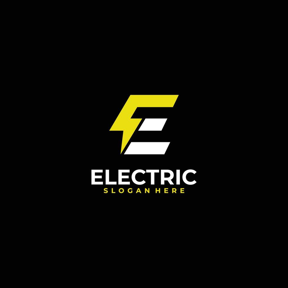 elektrisk logotyp ikon vektor design mall