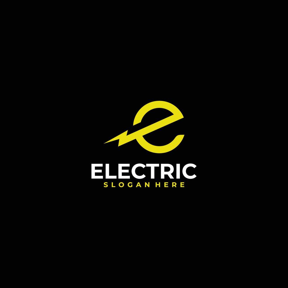 elektrisk logotyp ikon vektor design mall