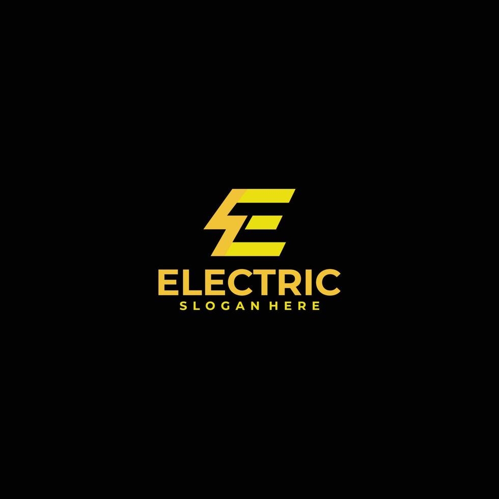 elektrisk logotyp ikon vektor design mall