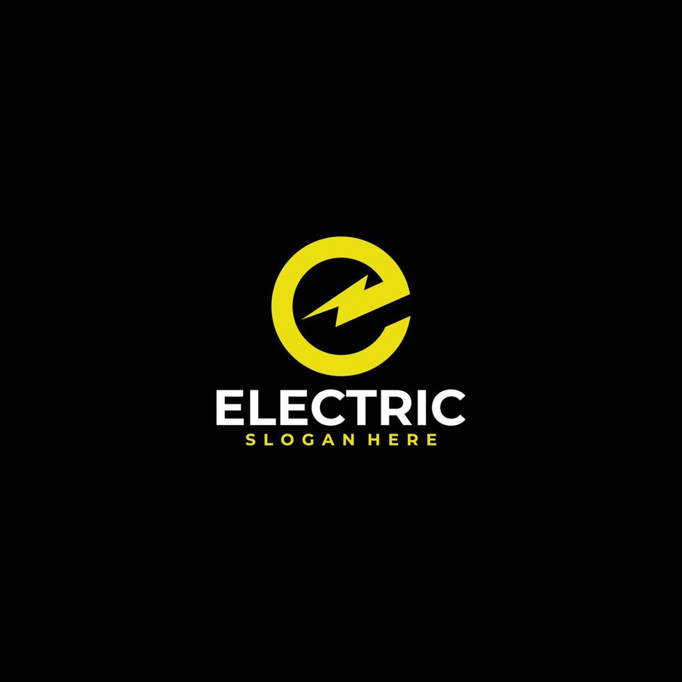 elektrische Logo-Symbol-Vektor-Design-Vorlage vektor