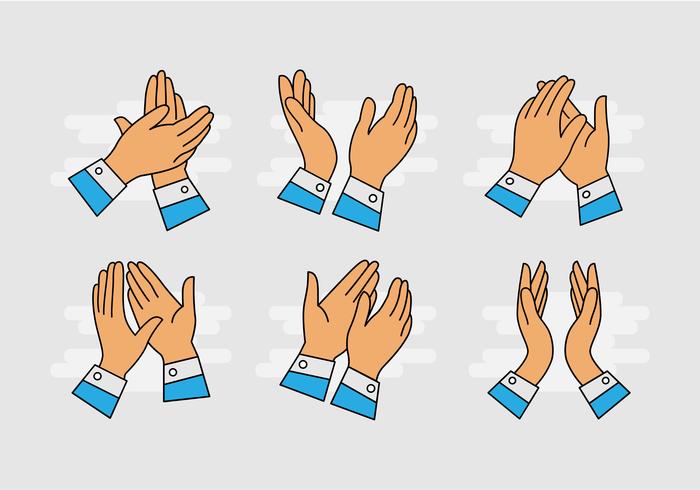 Cartoon Hands Clapping Vector
