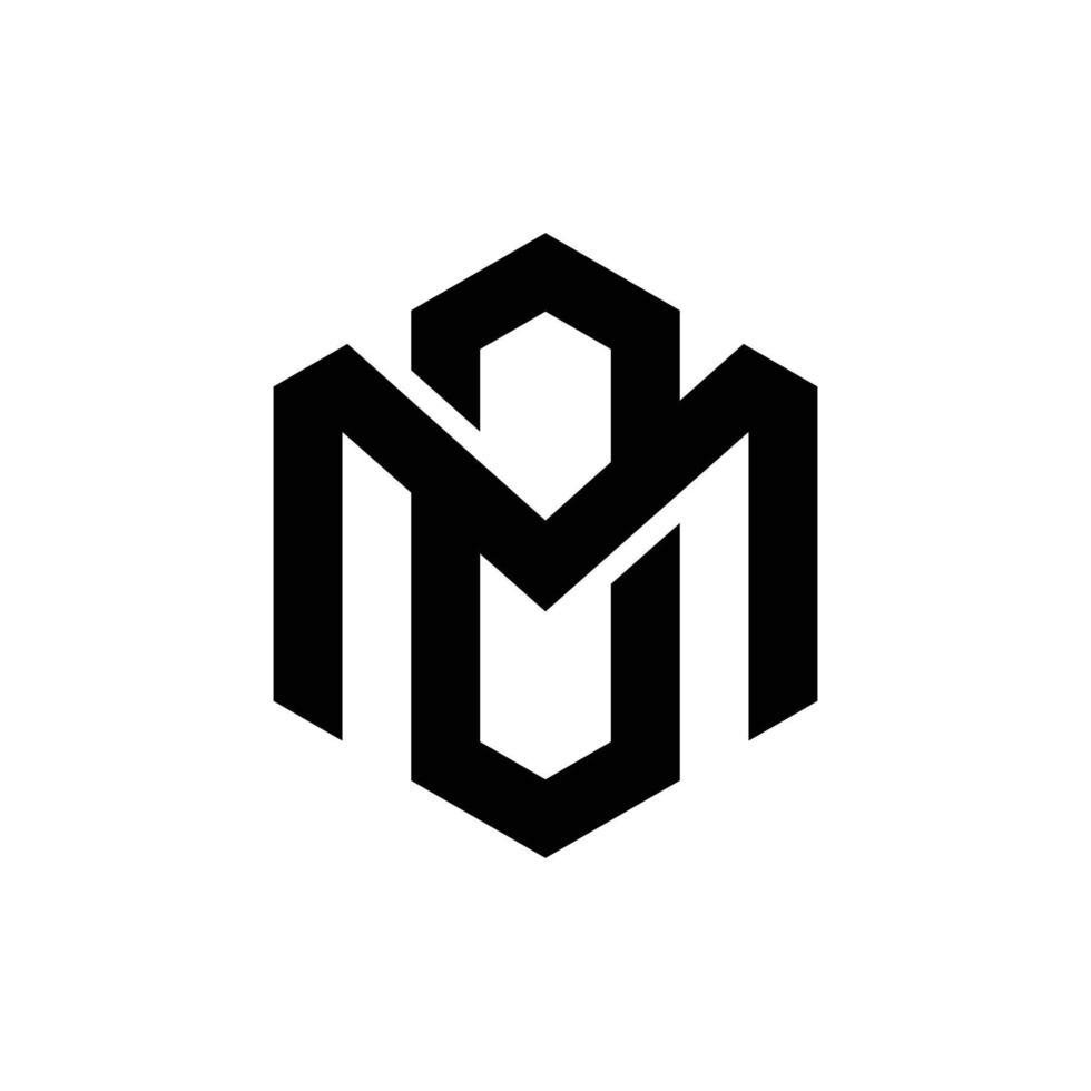 alfabet brev ikon logotyp mb eller bm vektor