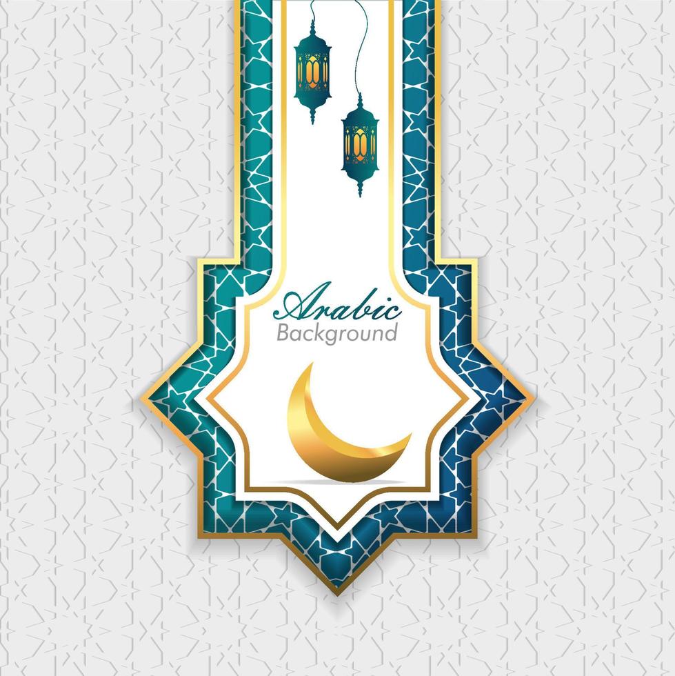 ramadan eid bakgrund, islamic arabicum stil design vektor