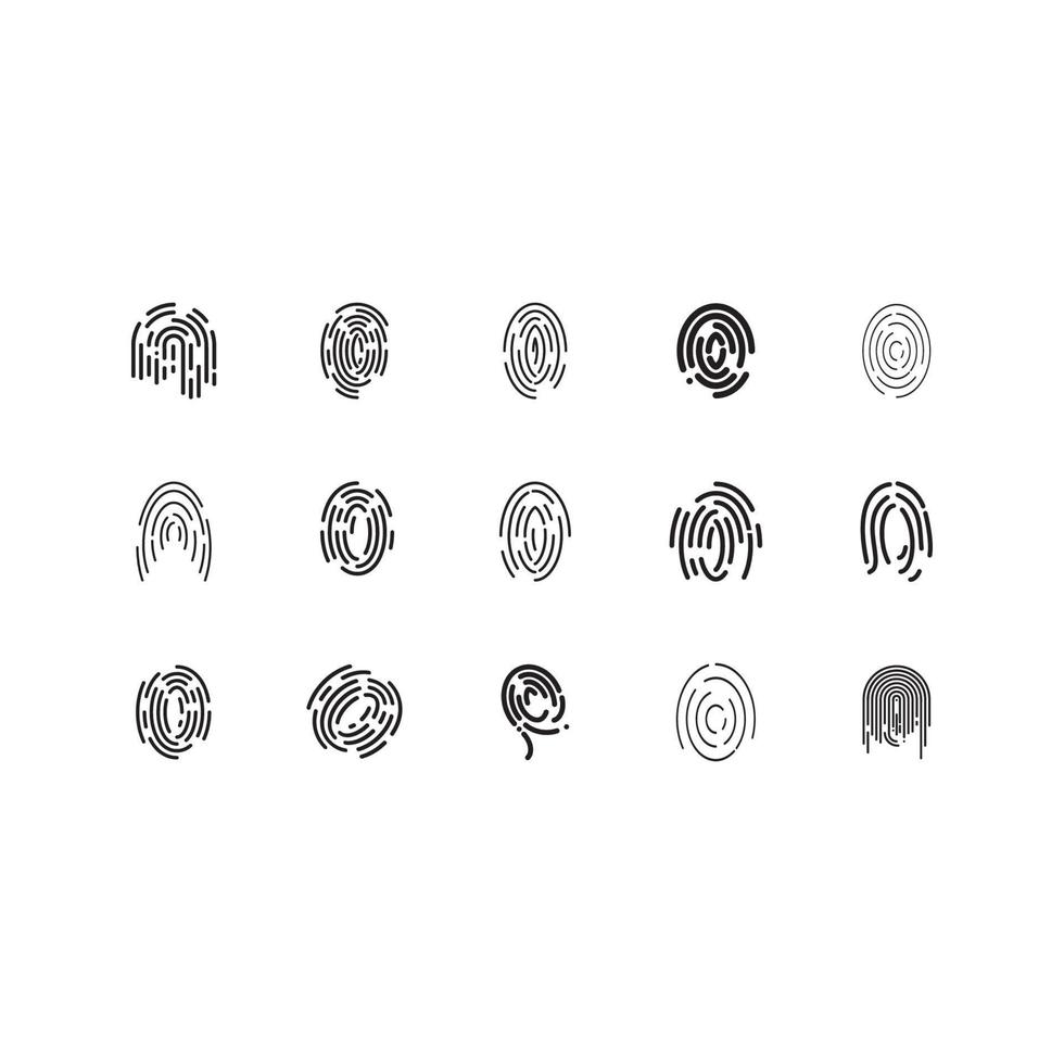 Fingerabdruck-Logo und Symbolbilder vektor