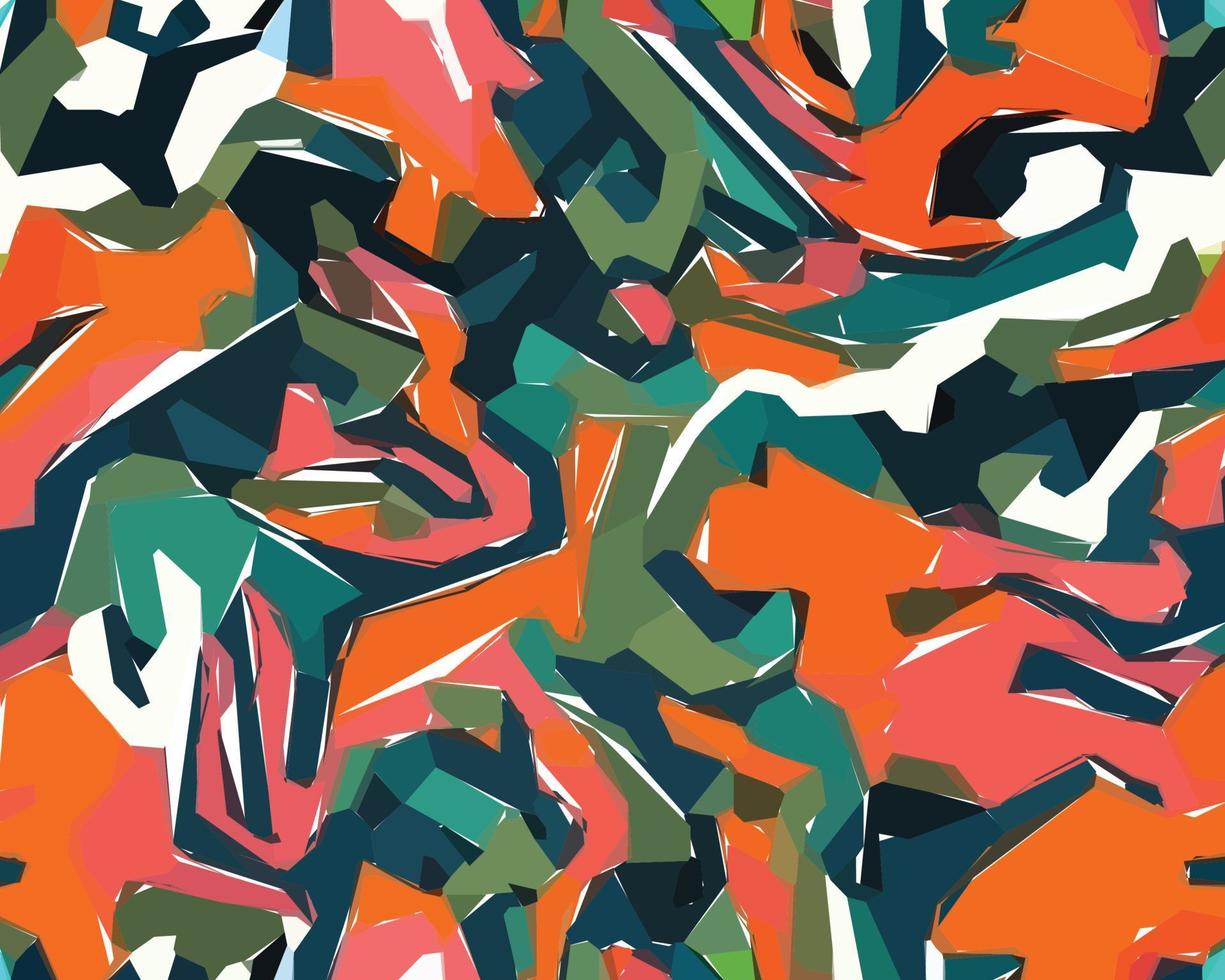 buntes Camouflage-Safari-Muster. illustration für tapeten, stoffe, verpackungen, postkarten, grußkarten, hochzeitseinladungen, banner, web. vektor