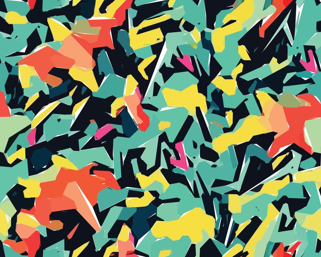 buntes Camouflage-Safari-Muster. illustration für tapeten, stoffe, verpackungen, postkarten, grußkarten, hochzeitseinladungen, banner, web. vektor