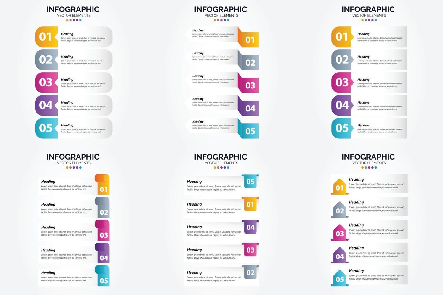 flaches Designset der Vektorillustrations-Infografiken für Werbebroschürenflieger und -zeitschrift vektor