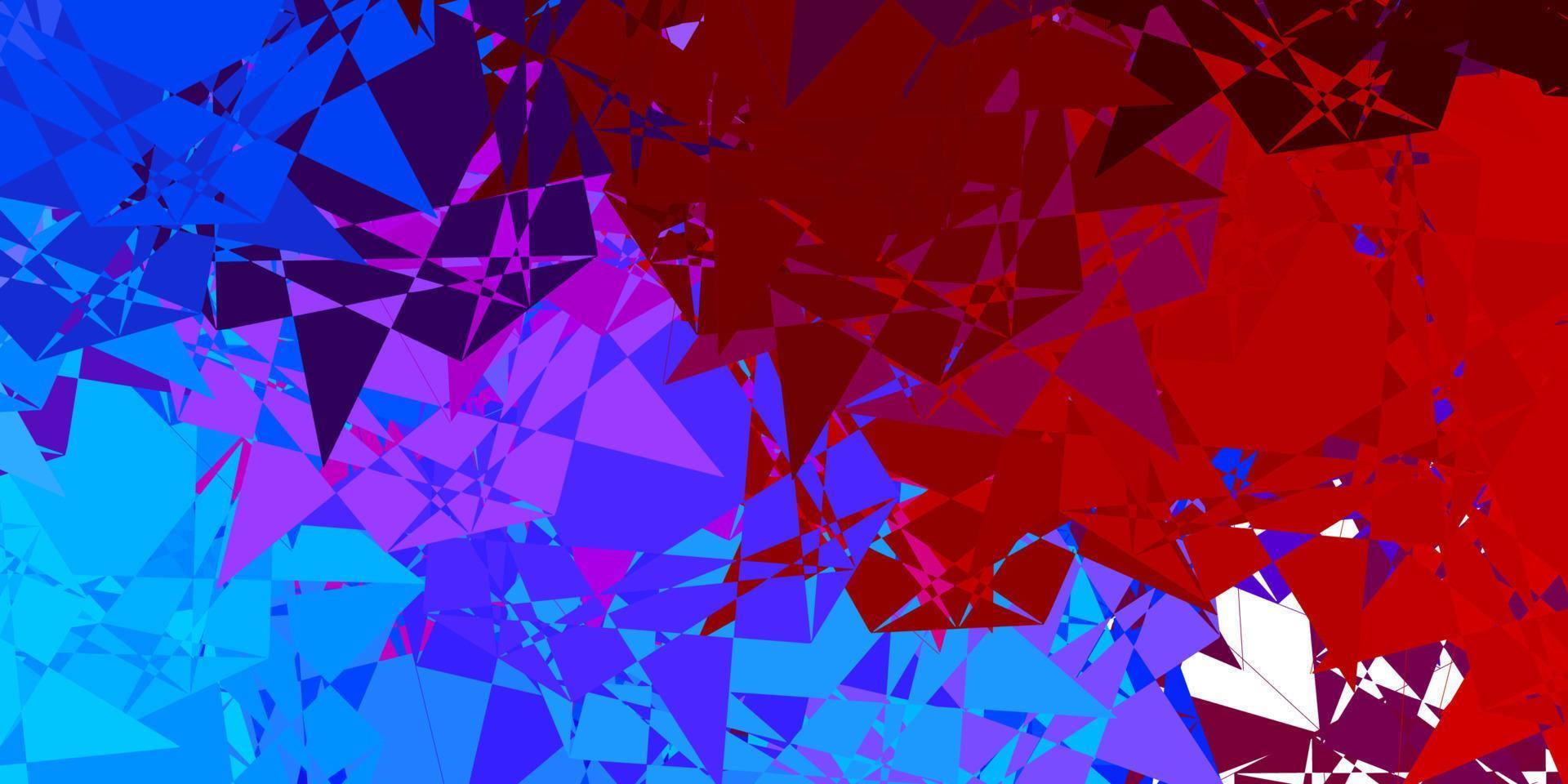 hellblauer, roter Vektorhintergrund mit polygonalen Formen. vektor