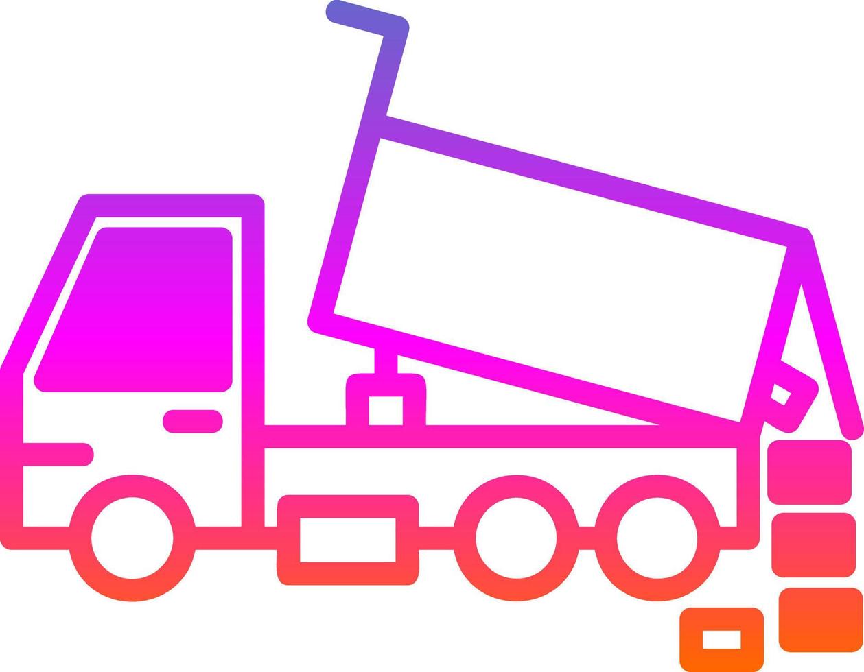 Kipper-LKW-Vektor-Icon-Design vektor