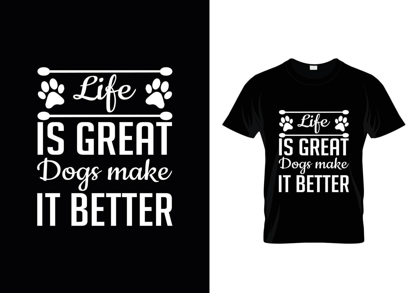 Hundetypografie-T-Shirt-Design vektor