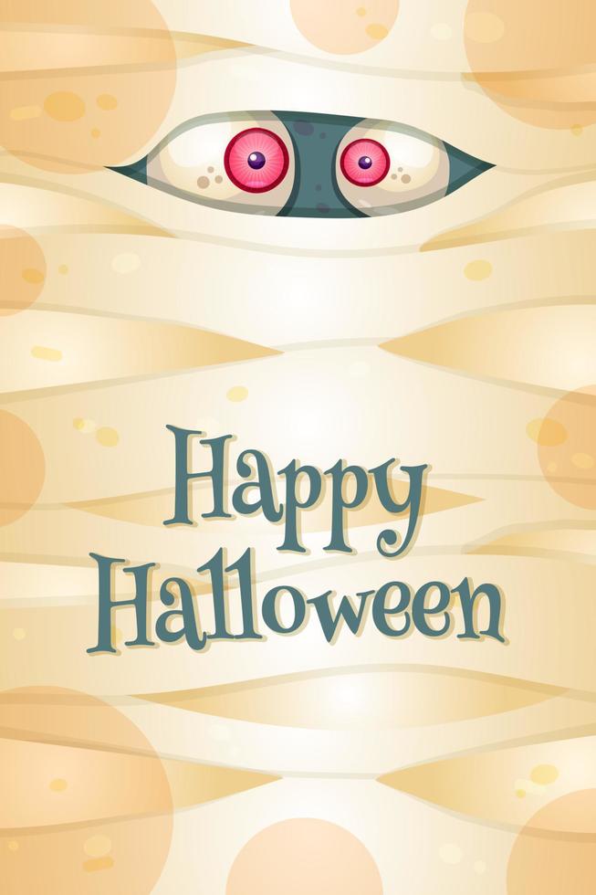 glückliche Halloween-Grußkartenvektorschablone vektor