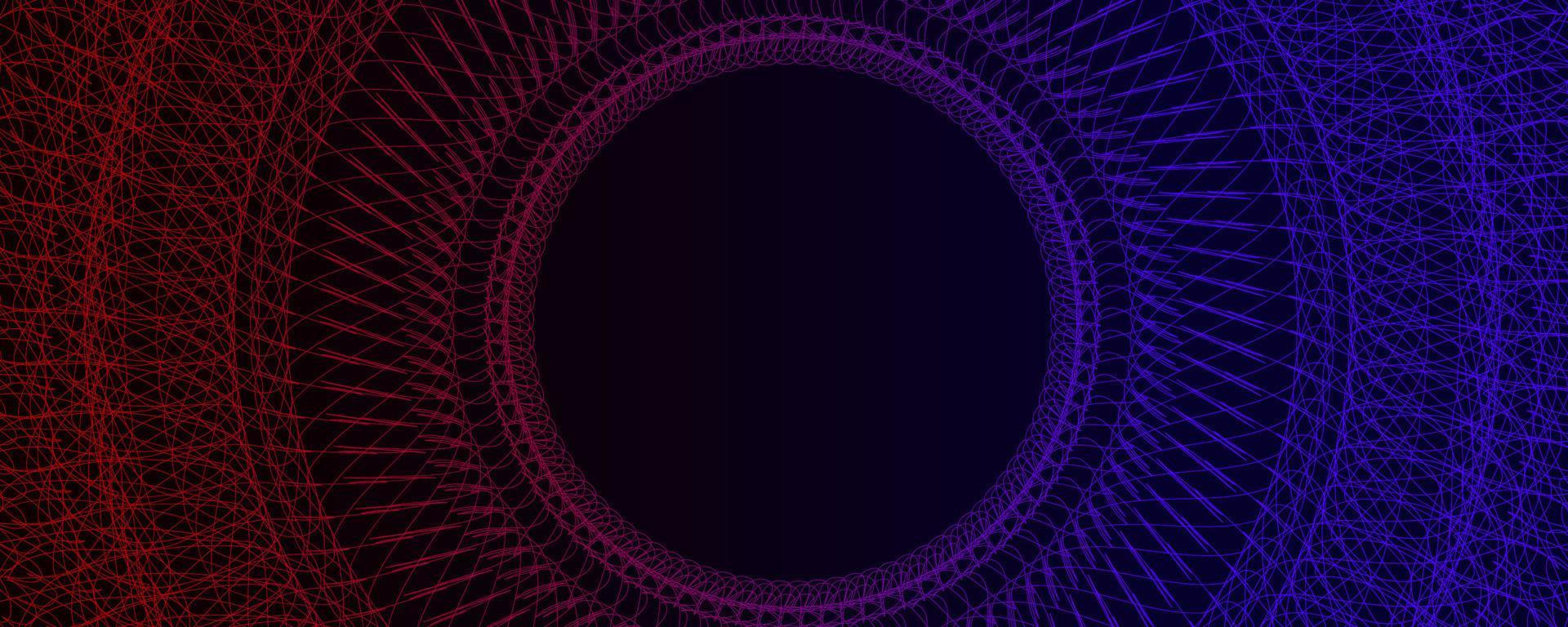 Spirograph radiale abstrakte Linien geometrischer Hintergrund vektor