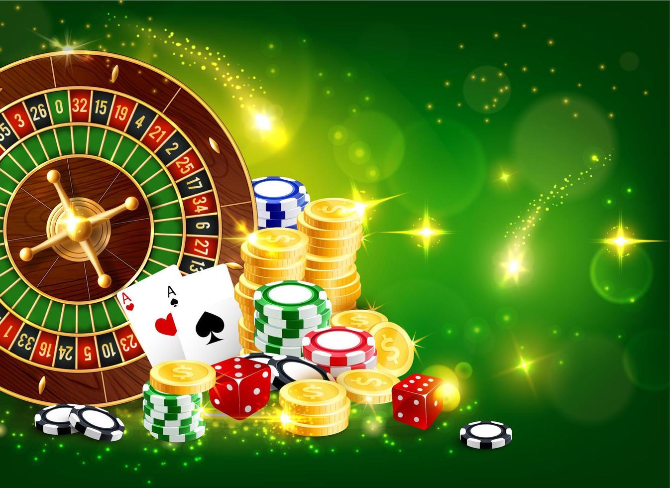 kasino förmögenhet roulett, 3d vektor hasardspel spel