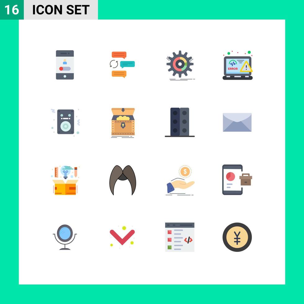 universell ikon symboler grupp av 16 modern platt färger av design framsteg dialog bearbeta data redigerbar packa av kreativ vektor design element