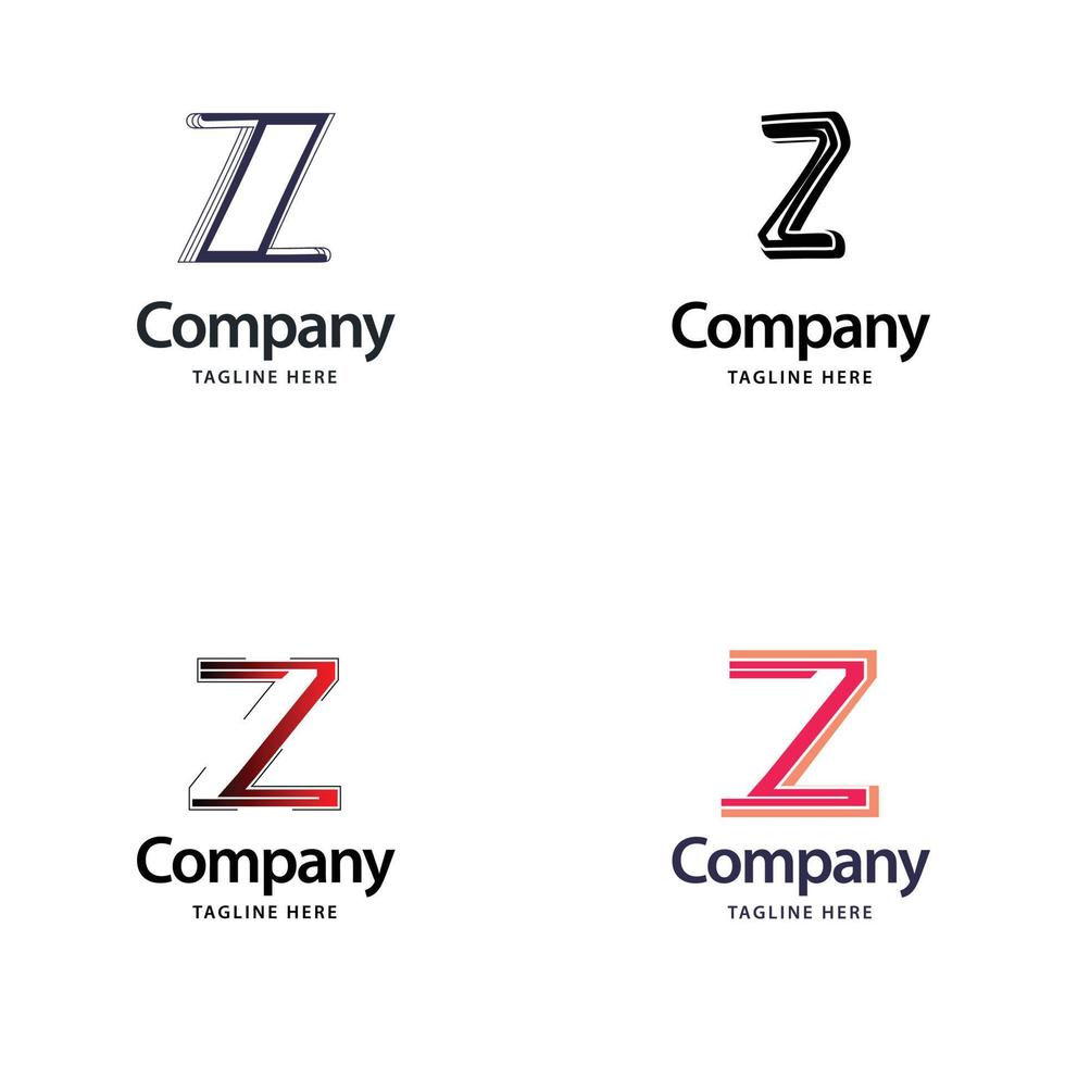 brev z stor logotyp packa design kreativ modern logotyper design för din företag vektor