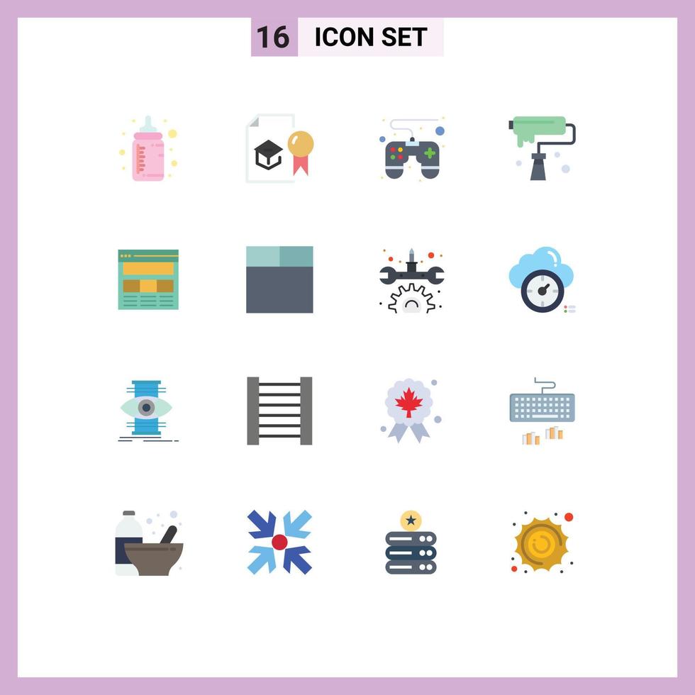 16 kreativ ikoner modern tecken och symboler av hemsida kreativitet universitet kreativ konstnärlig redigerbar packa av kreativ vektor design element