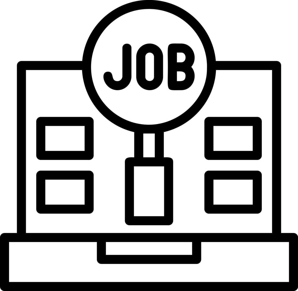 Jobsuche-Vektor-Icon-Design vektor