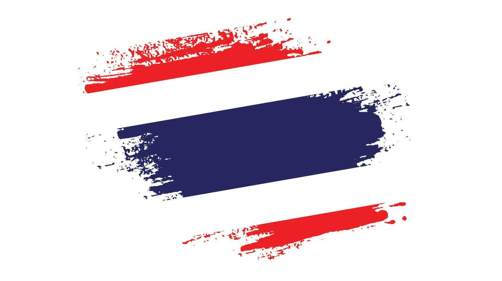 borsta effekt thailand grunge textur flagga vektor