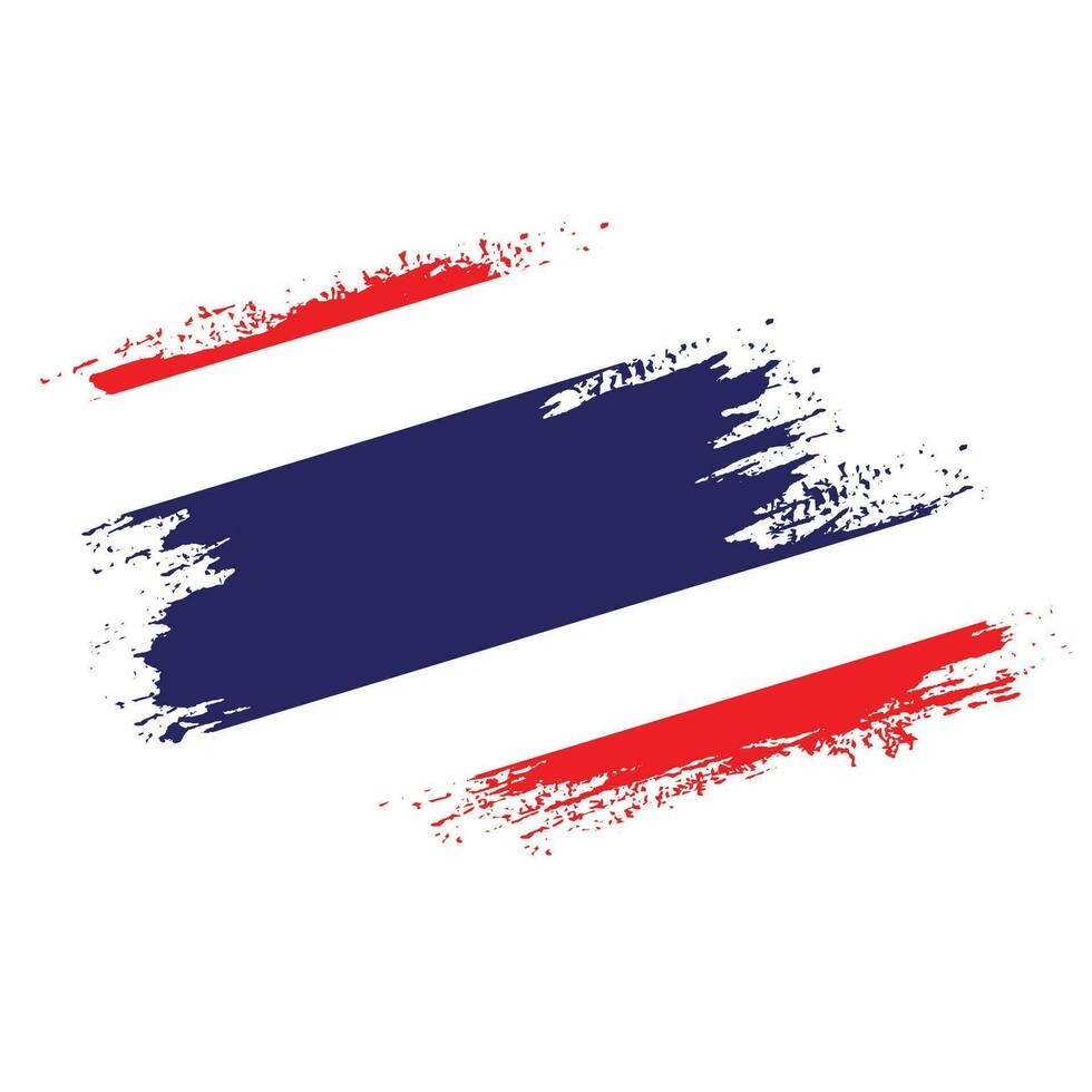 neuer thailand-handfarben-grunge-flaggenvektor vektor
