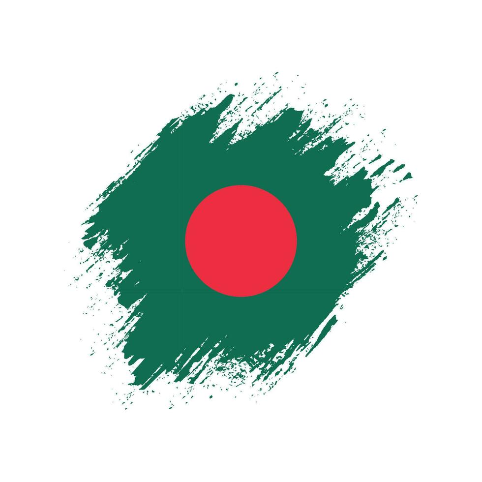 urblekt bedrövad bangladesh flagga vektor