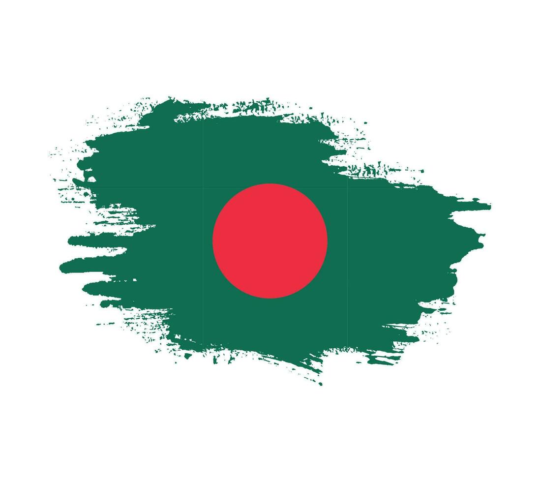 neuer Grunge-Flaggenvektor von Bangladesch vektor