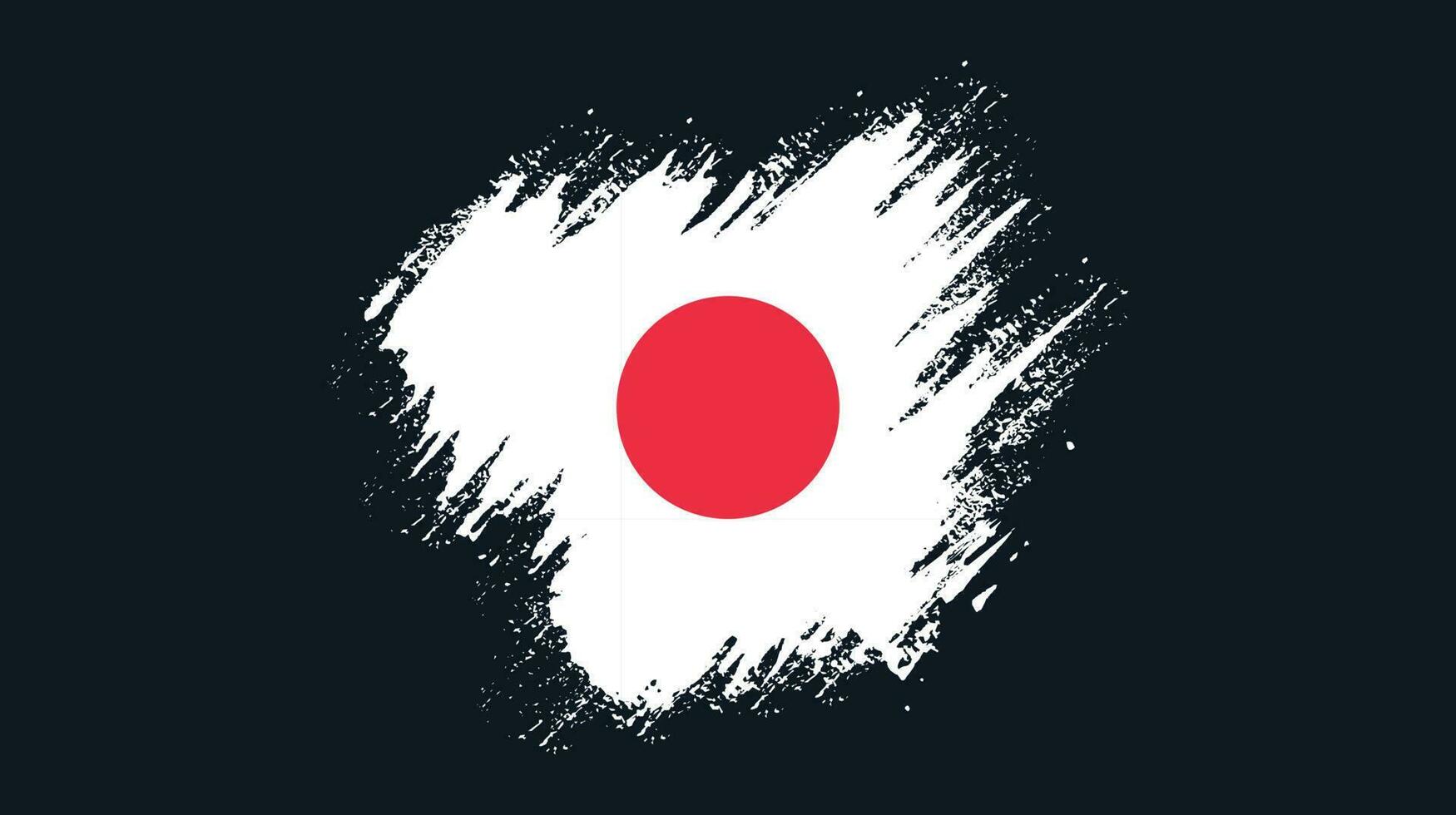 modern borsta stroke japan flagga vektor