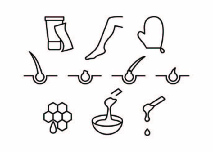 Kostenlose Haarentfernung Linie Symbol Vektor