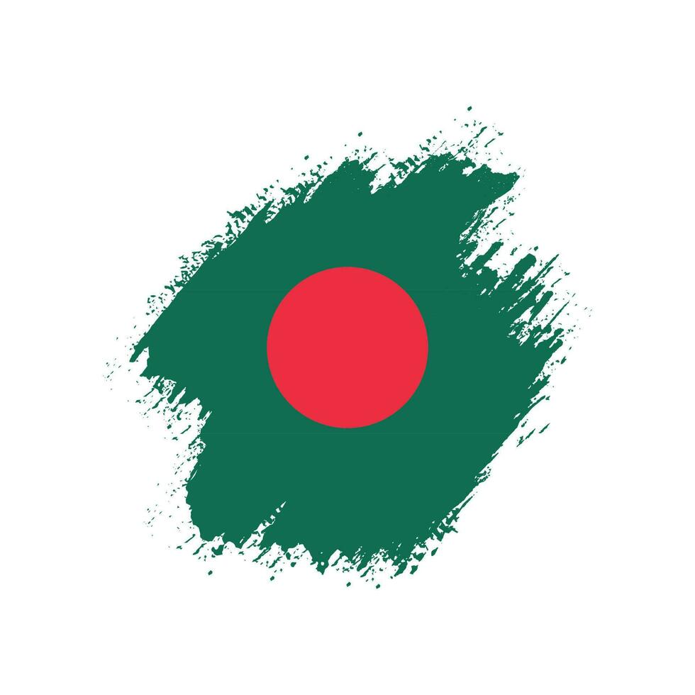 fri penseldrag bangladesh flagga vektor