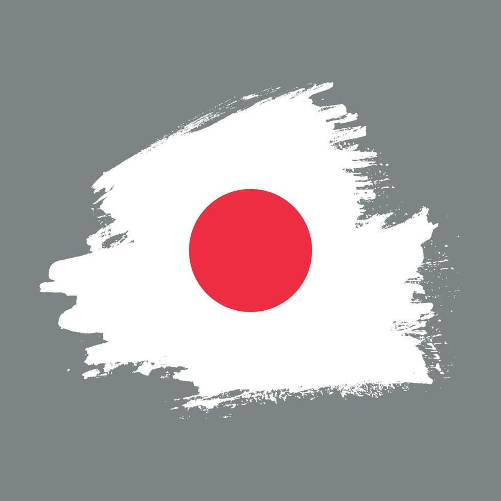 bunter Grunge-Effekt Japan-Flaggenvektor vektor