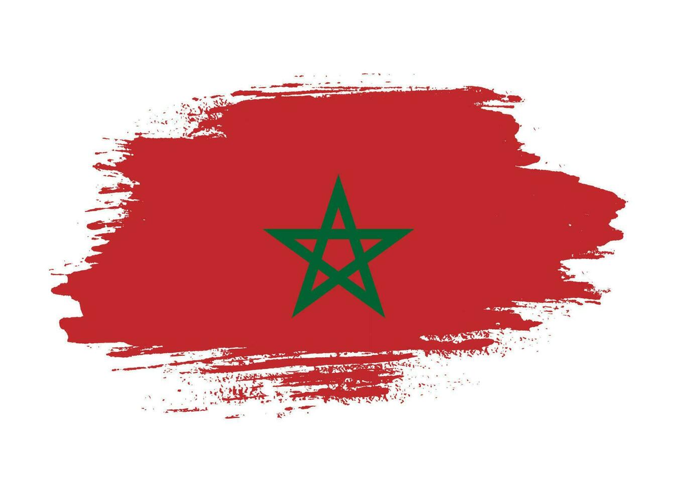 professionell måla strimma marocko flagga vektor
