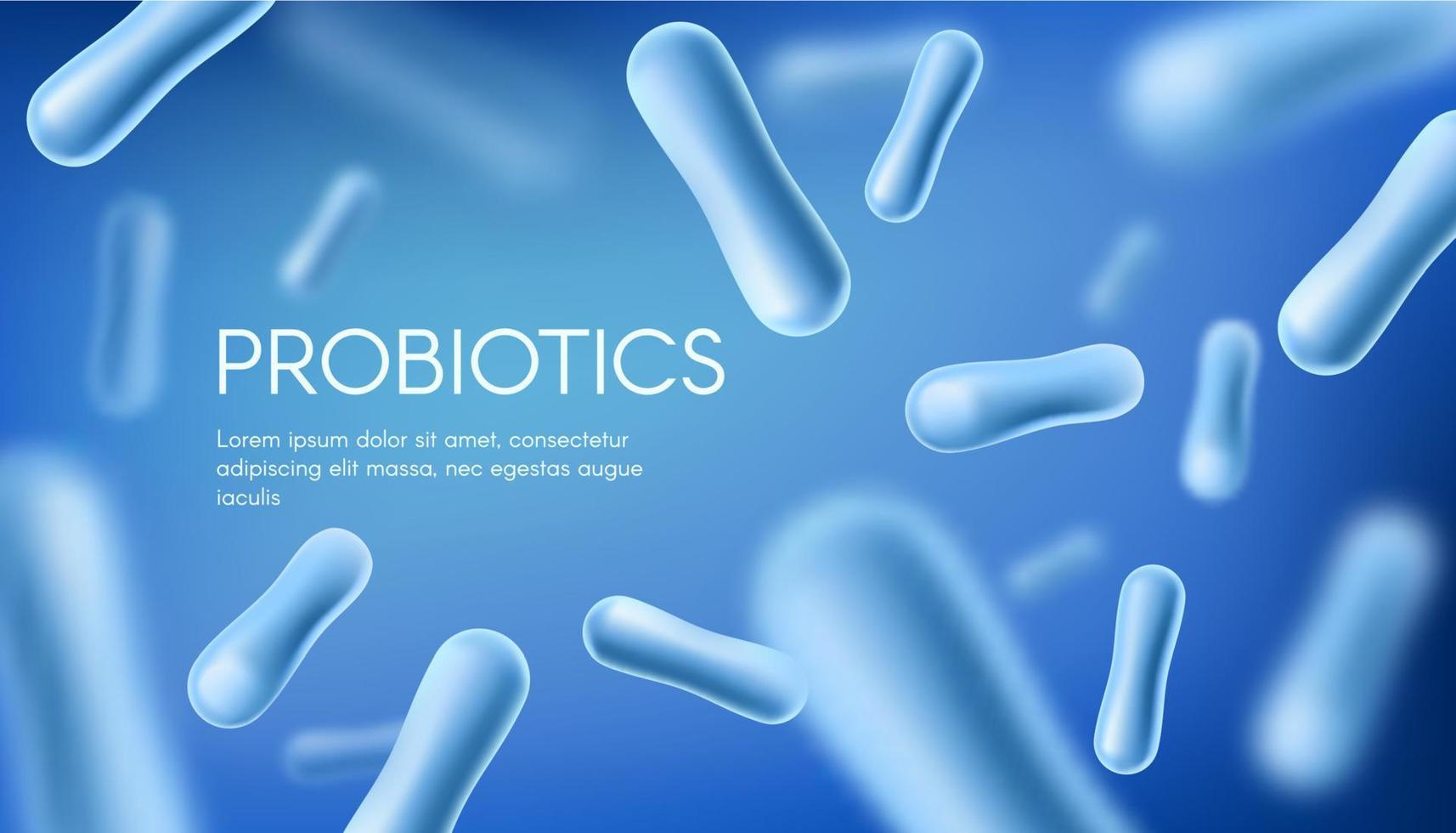 Probiotika Laktobakterien Poster für eine gesunde Verdauung vektor