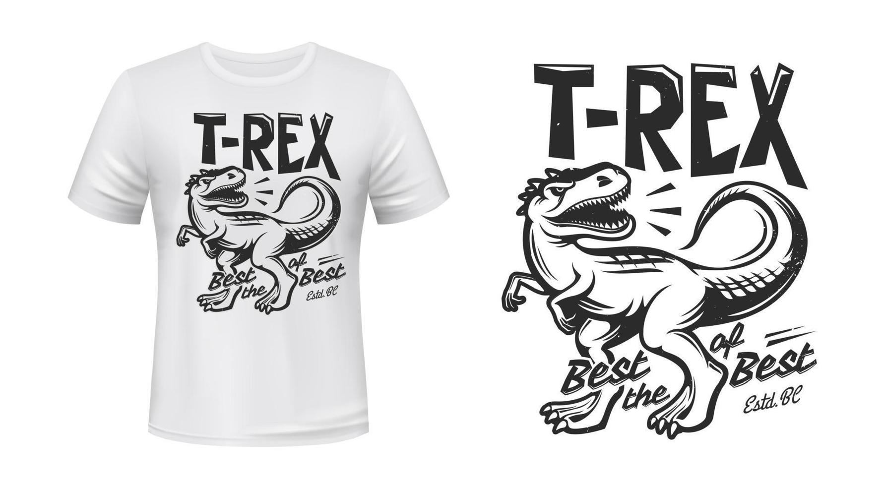 Tyrannosaurus-Dinosaurier-Sportmaskottchen-T-Shirt-Aufdruck vektor