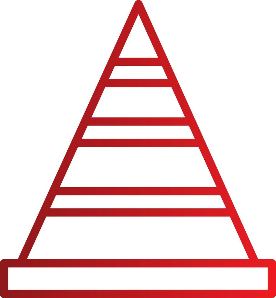 Pyramidendiagramm-Vektorsymbol vektor