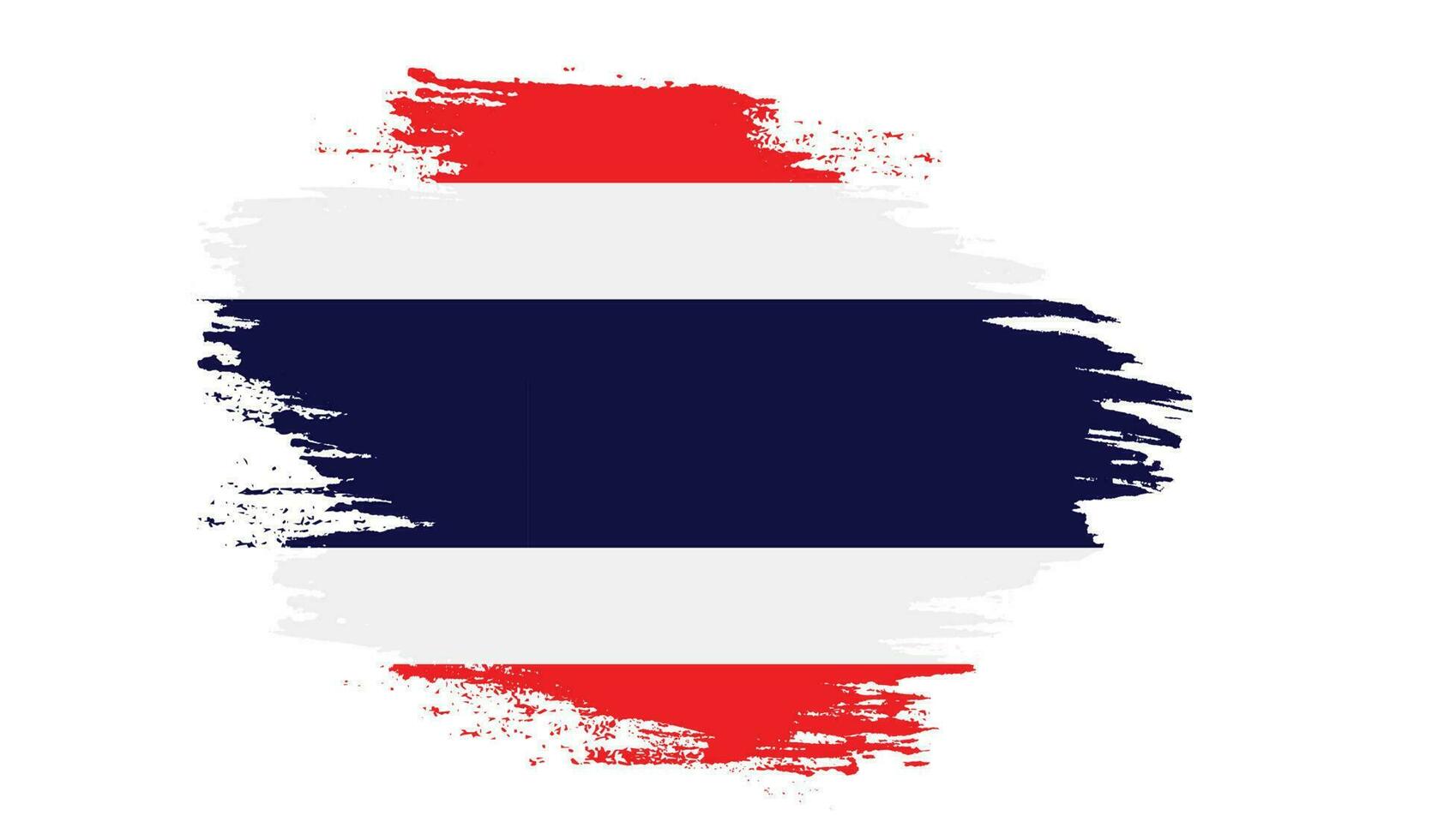 hand målad abstrakt thailand årgång flagga vektor