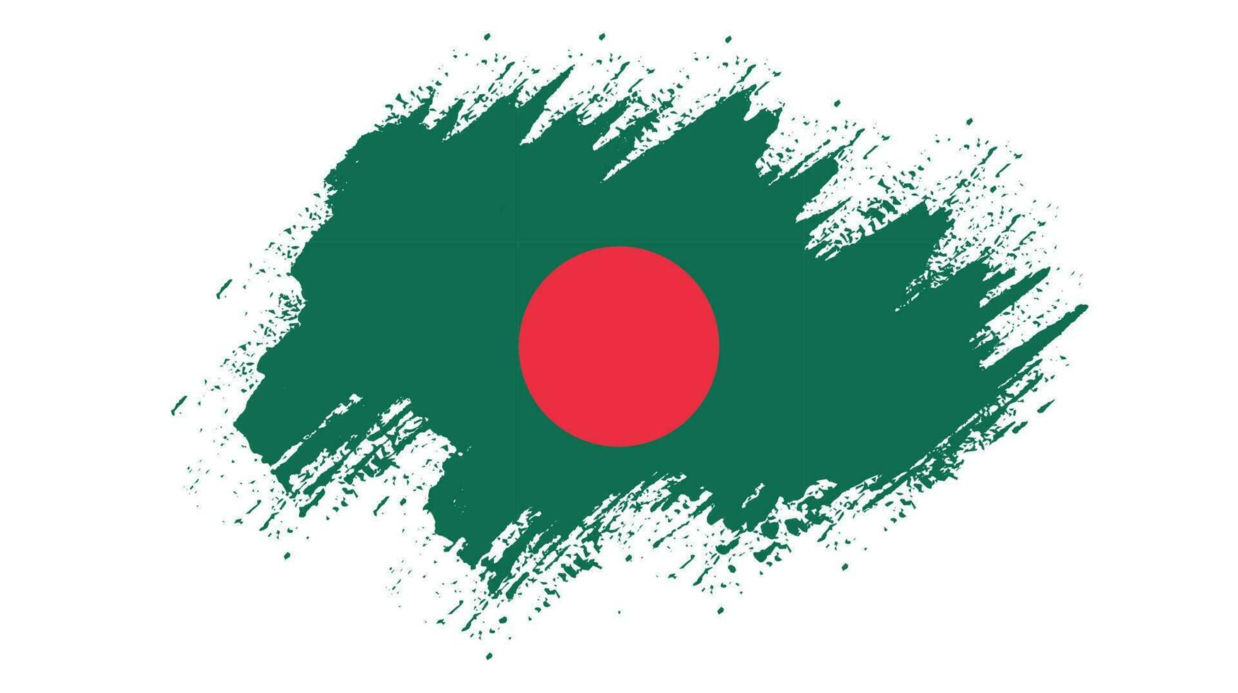 bläck måla borsta stroke ram bangladesh flagga vektor
