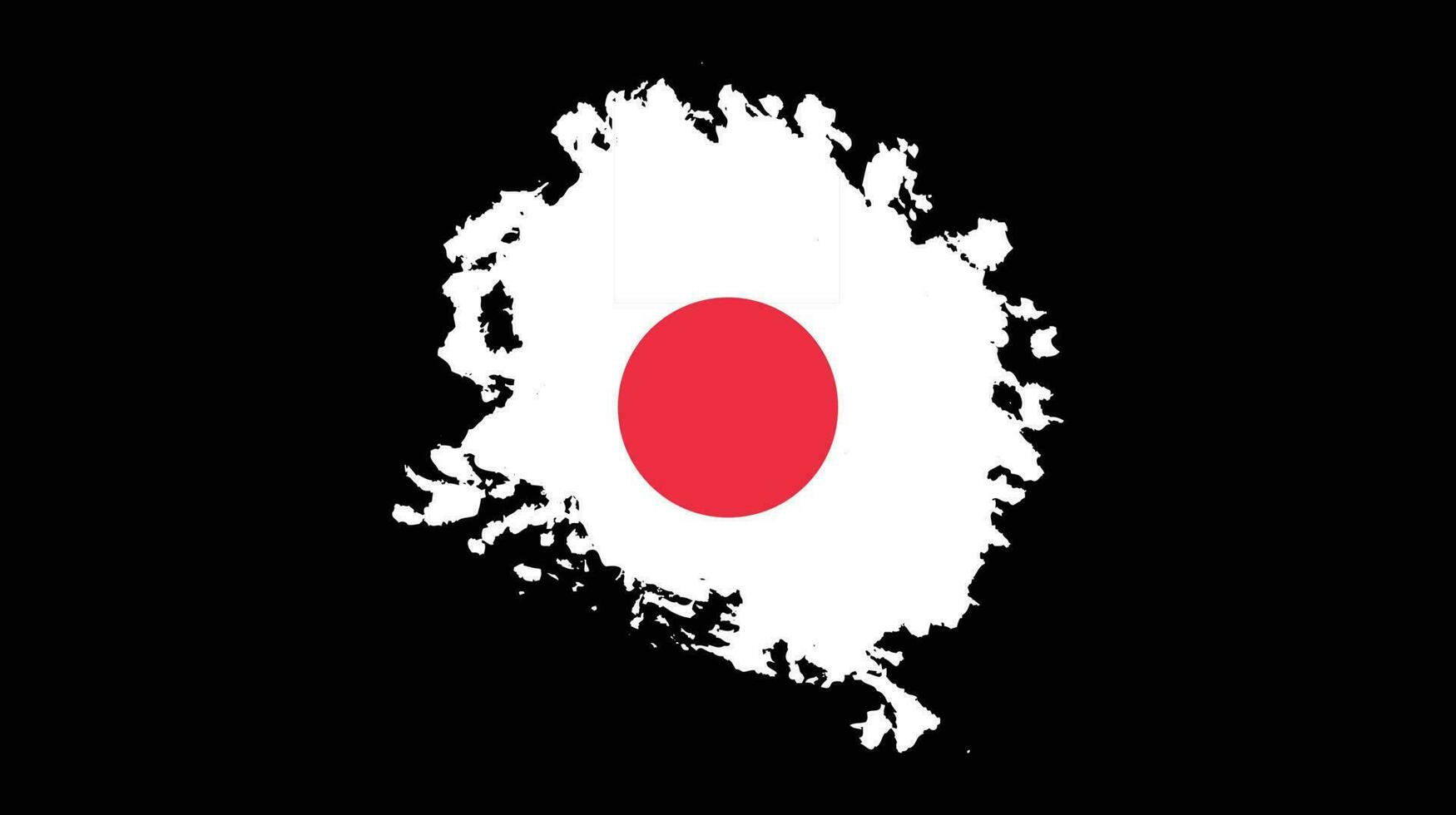 Pinselstrich Japan-Flaggenvektor zum kostenlosen Download vektor