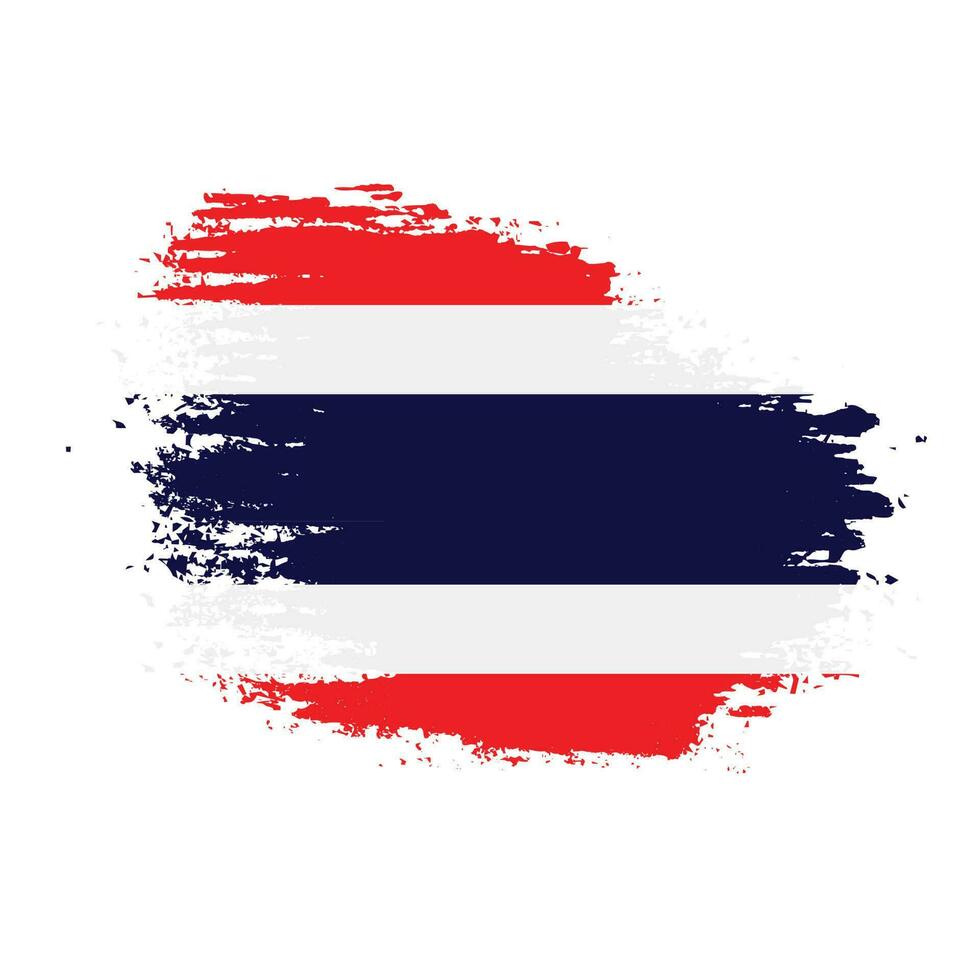 thailand pinselstrich flaggenvektor vektor