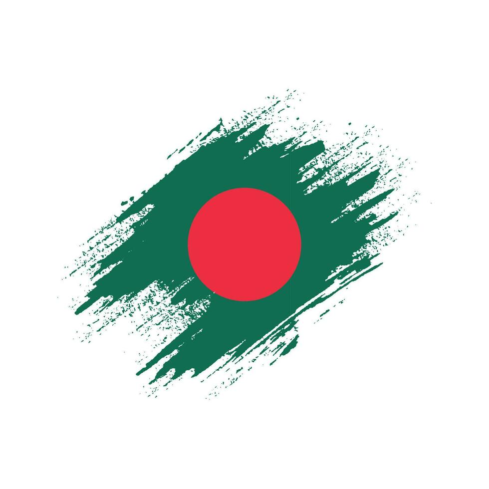 professionell bangladesh textur flagga vektor