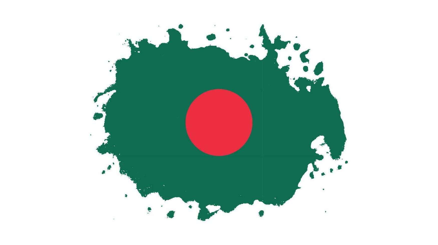 måla borsta stroke bangladesh flagga vektor