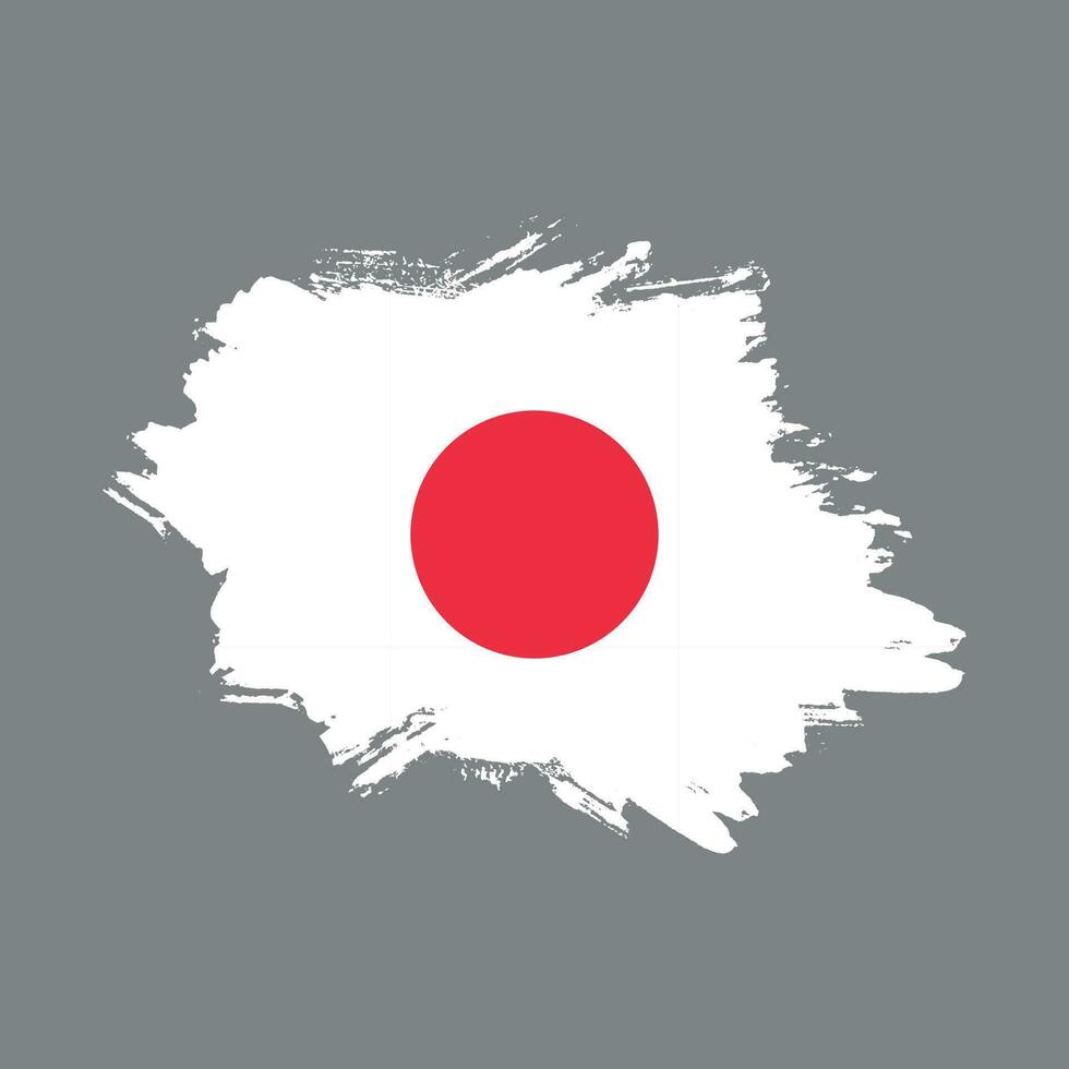 verblasste Grunge-Textur japanischer professioneller Flaggendesign-Vektor vektor
