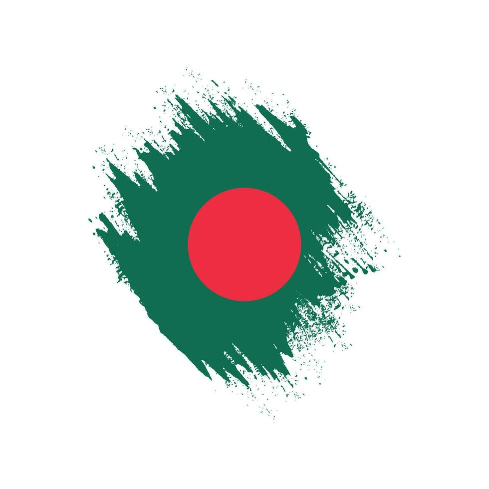 urblekt grunge textur bangladesh abstrakt flagga vektor