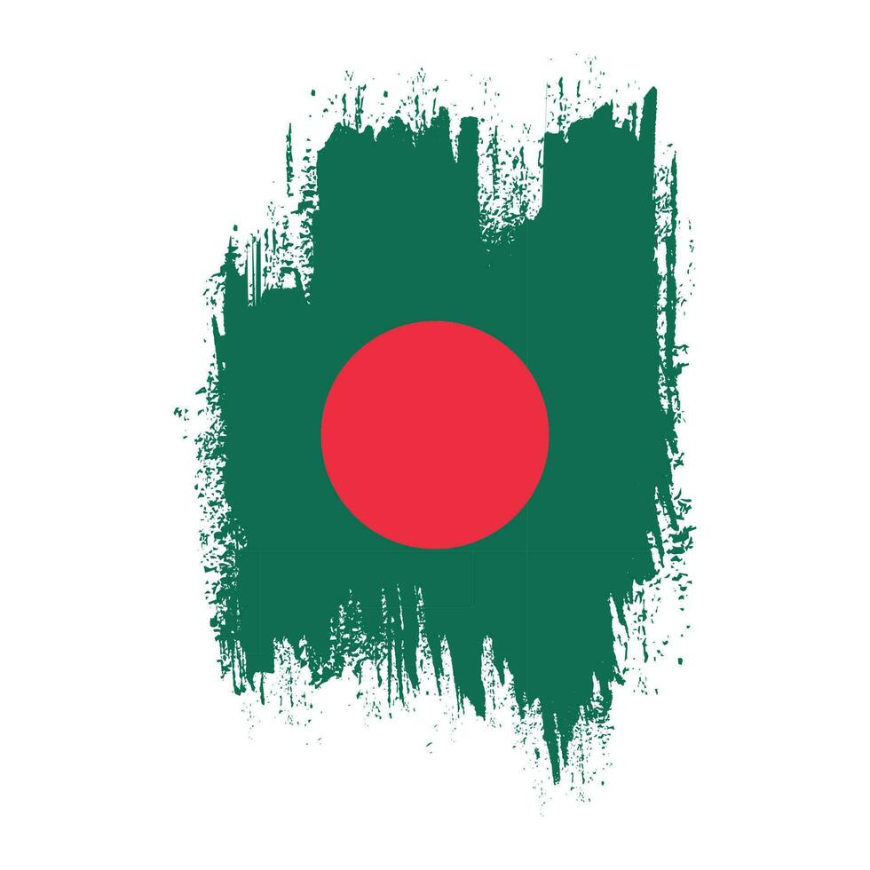 professionell borsta effekt bangladesh flagga vektor