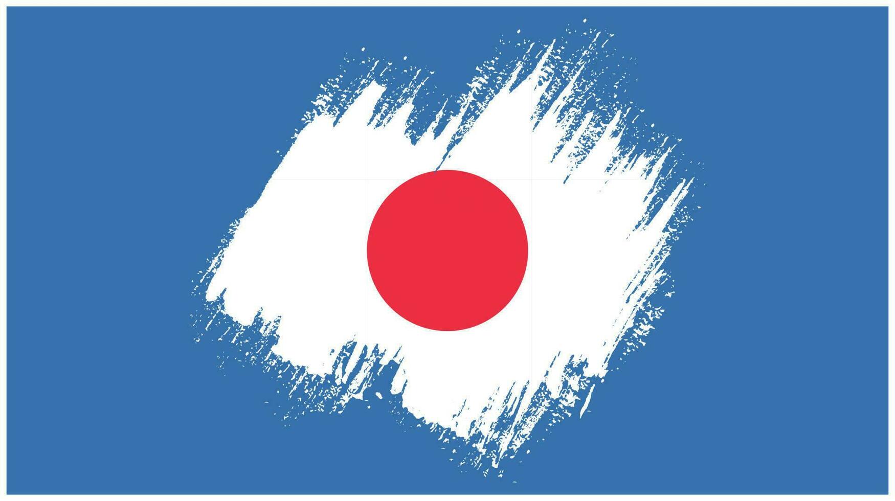 årgång borsta effekt japan flagga vektor